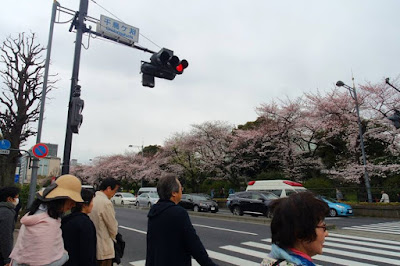 Crossing of Chidorigafuchi Street Tokyo Japan