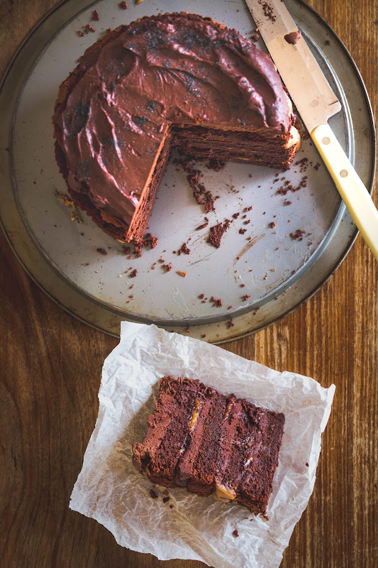 Milk and Honey Chocolate Fudge and Salted Caramel Layer Cake