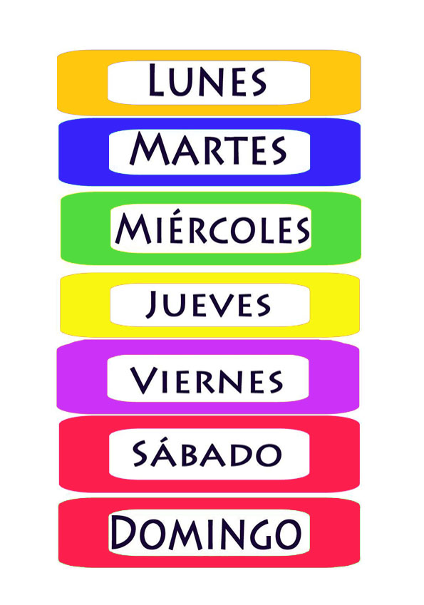 RECURSOS DE EDUCACIÓN INFANTIL DÍAS DE LA SEMANA RECURSOS DE EDUCACIÓN INFANTIL DÍAS DE LA SEMANA