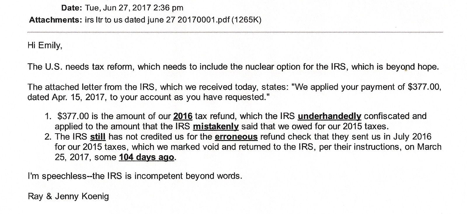 customer talk a federal agency more than the VA? the IRS