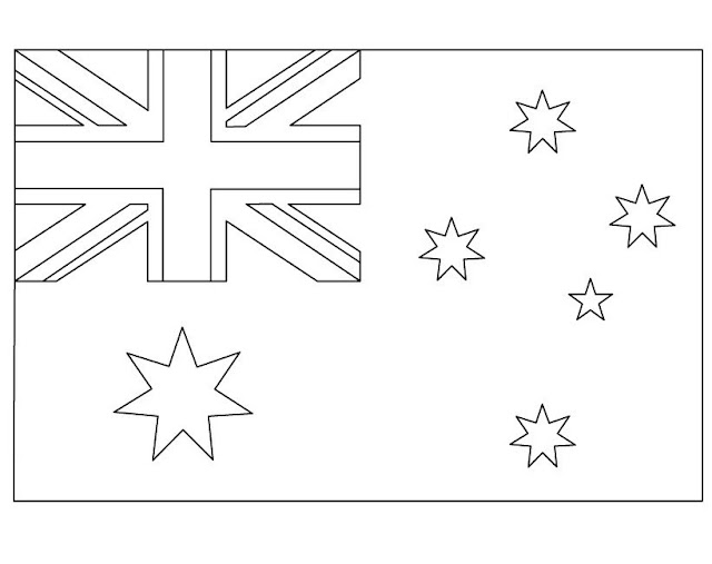 Geography Blog: Australian Flag Coloring Page Printable