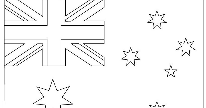 Geography Blog: Australian Flag Coloring Page Printable