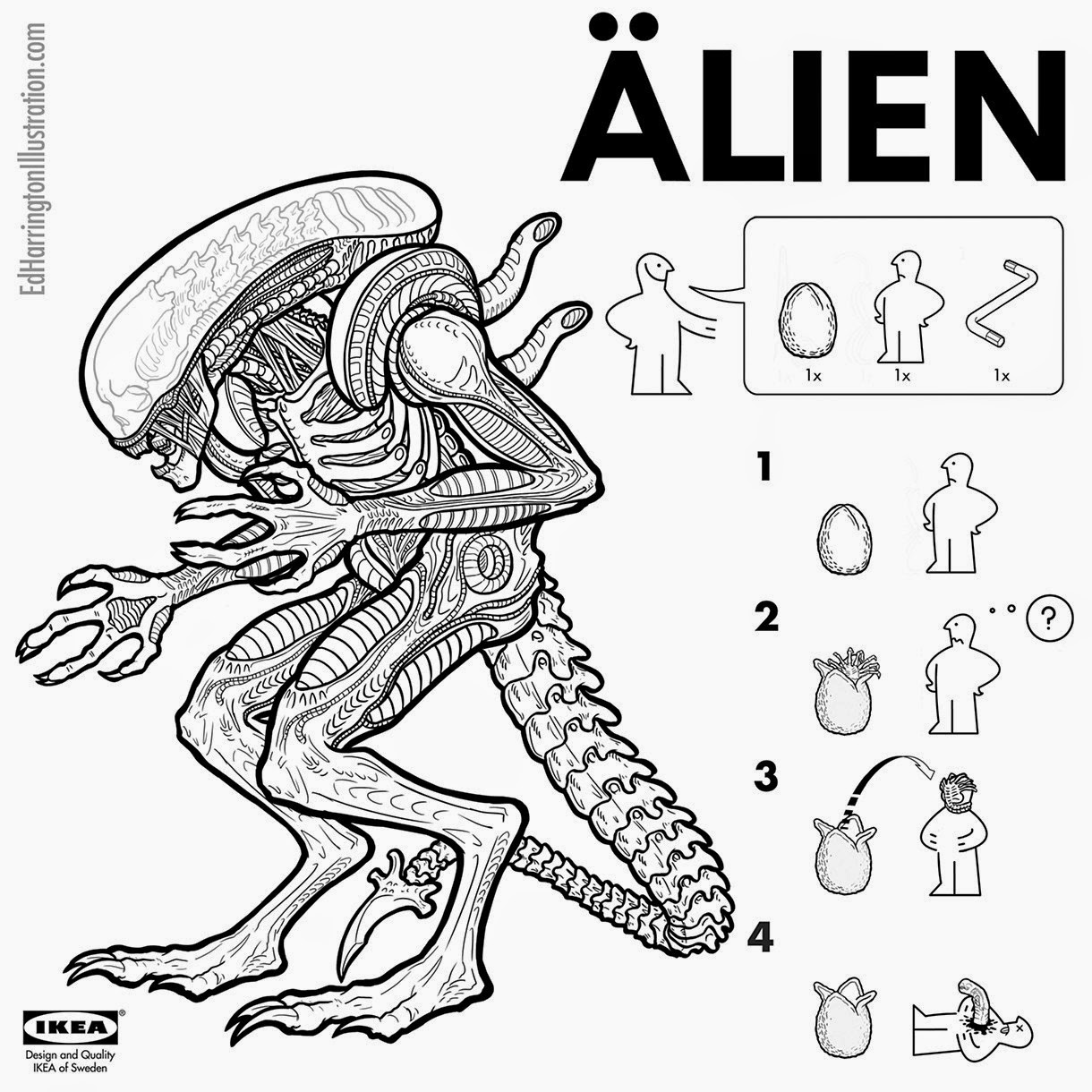01-Alien-Ed-Harrington-Illustrations-Assemble-Monsters-with-IKEA-Instructions-www-designstack-co