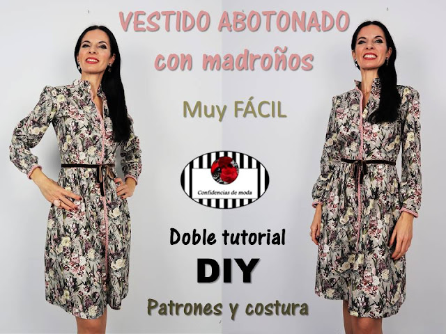 Vestido abotonado. Tutorial DIY Patrones y costura