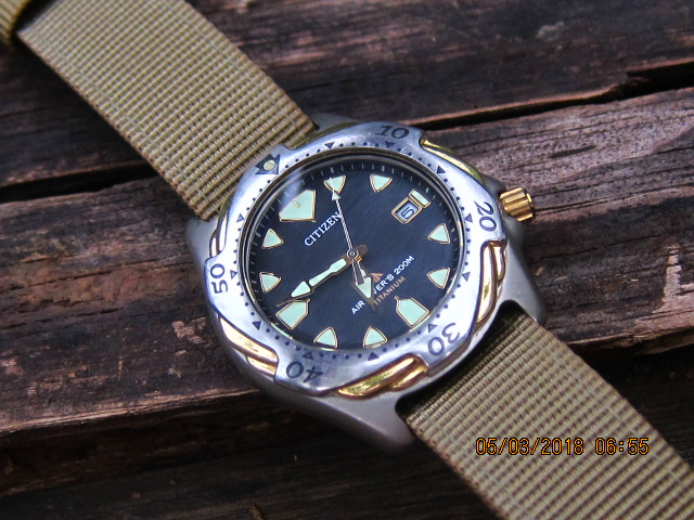 citizen eco drive air diver's 200m titanium