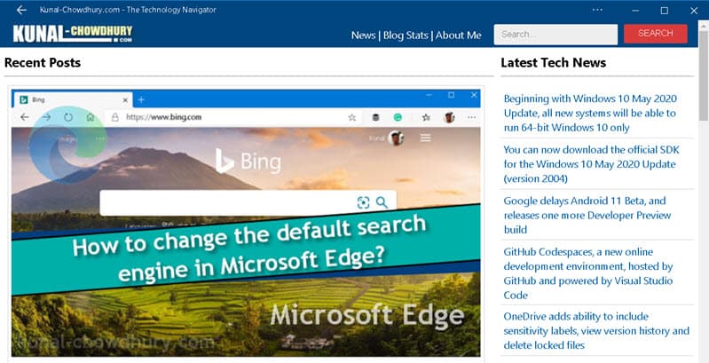 Microsoft Edge opened the site in Focus Mode Microsoft Edge opened the site in Focus Mode