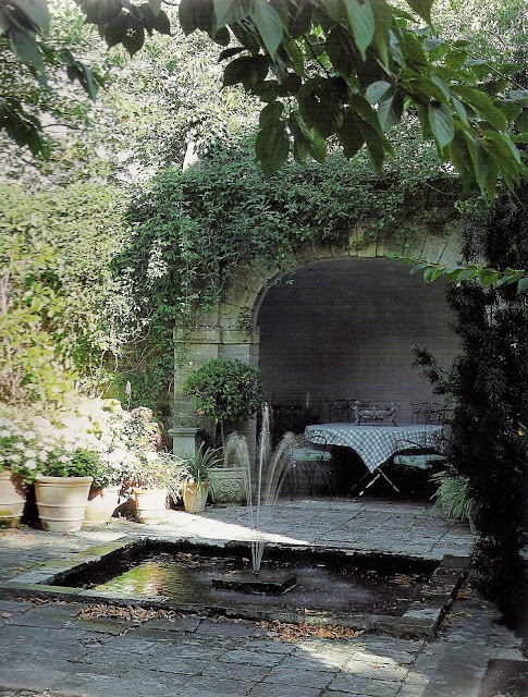 Grotto and pond, image via The English House, edited by lb for l&l