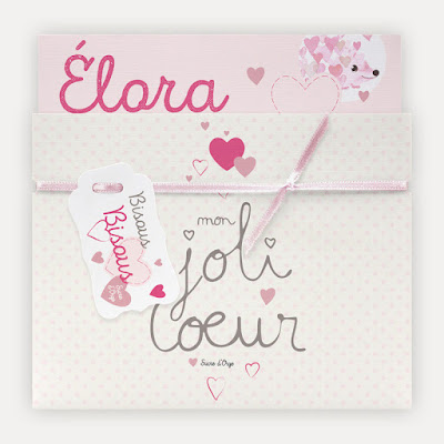 Le faire part Sucre d'orge Hérisson " Mon joli coeur " sans photo