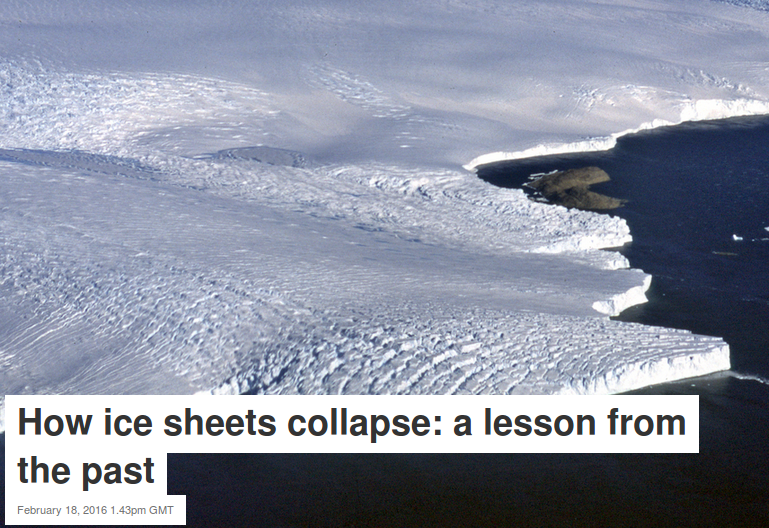 Geology in the West Country How ice sheets collapse