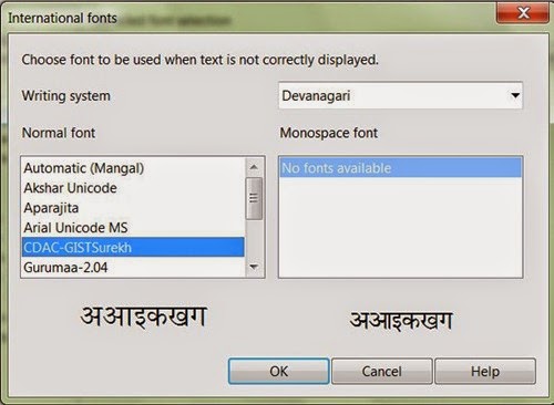 finalizing desired devanagari unicode font in opera browser