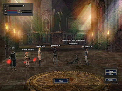 Lineage - Characters Screen Lineage - Characters Screen