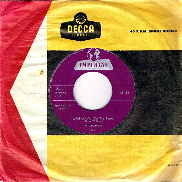 Fats Domino ‎ Jambalaya (On The Bayou) b/w Won't You Come Back (1962