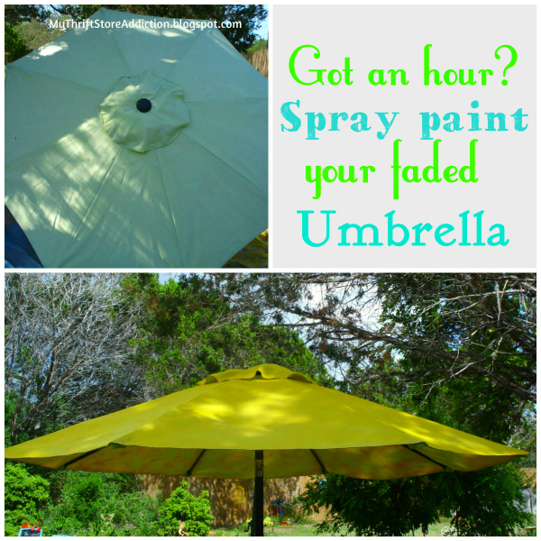 Spray painted patio umbrella