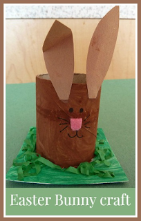 Easter bunny toilet roll tube craft