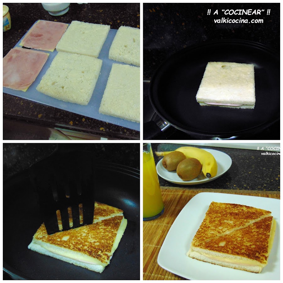 Sándwich mixto en plancha o sartén