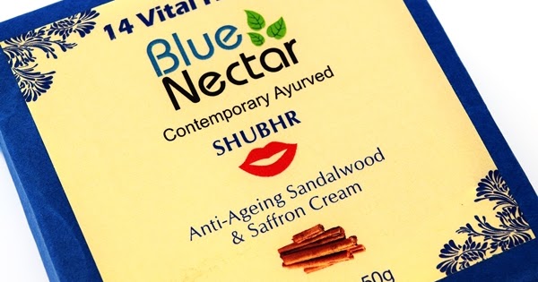 blue nectar ayurvedic anti ageing saffron and sandalwood face cream