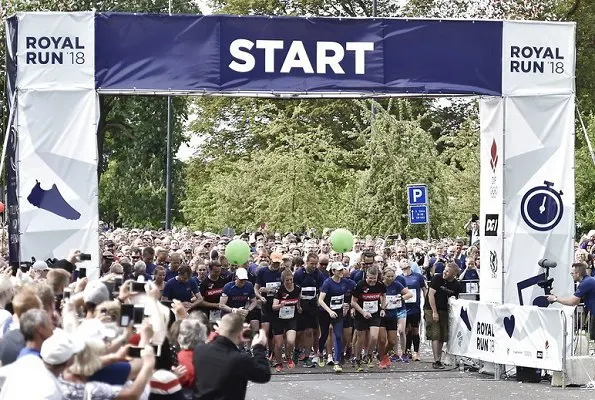 Crown Princess Mary started the One Mile Run, in which Prince Frederik participated in Royal Run. 50th birthday celebrations of Crown Prince Frederik