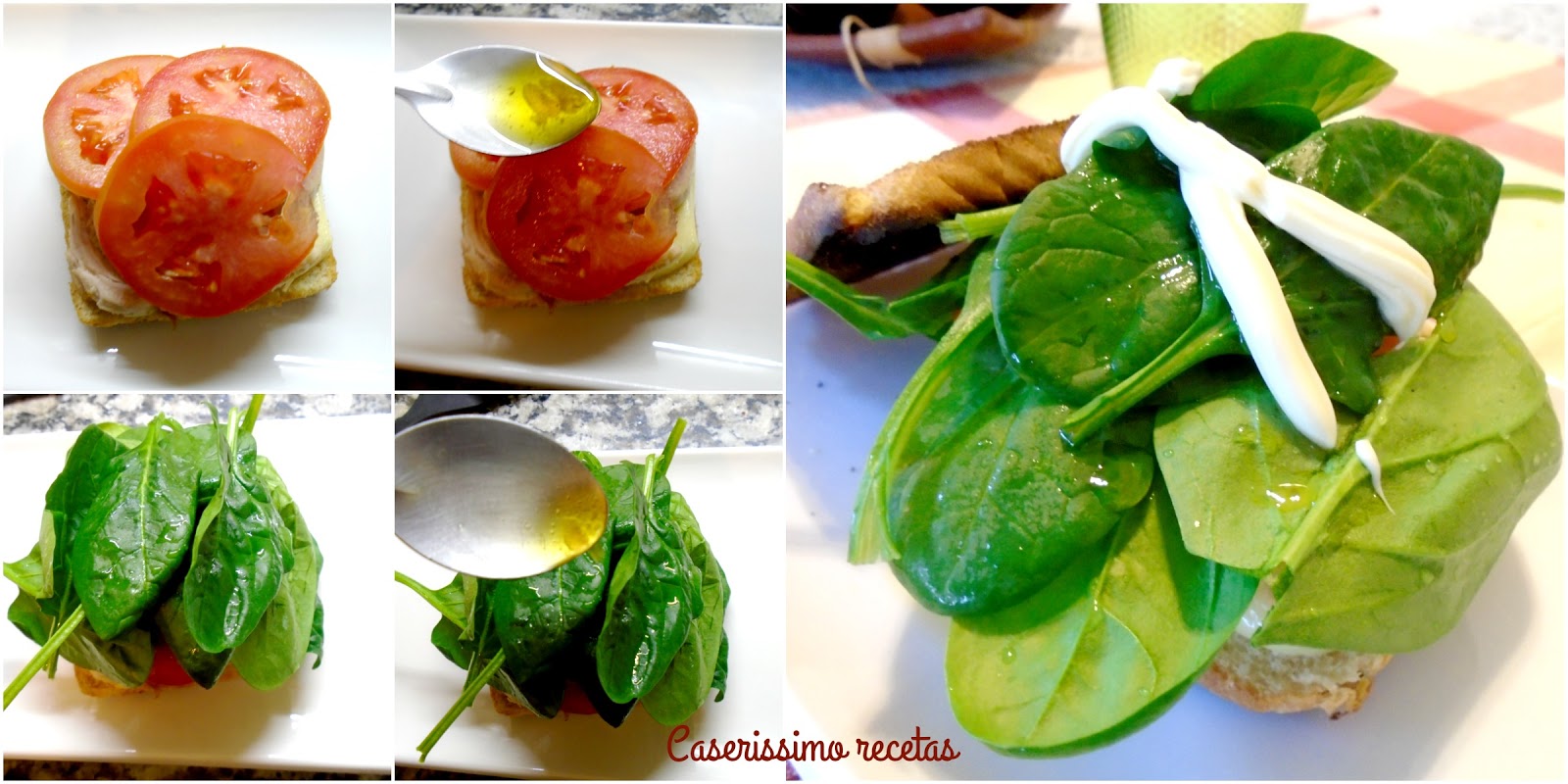 SÁNDWICH DE POLLO Y ESPINACA Caserissimo