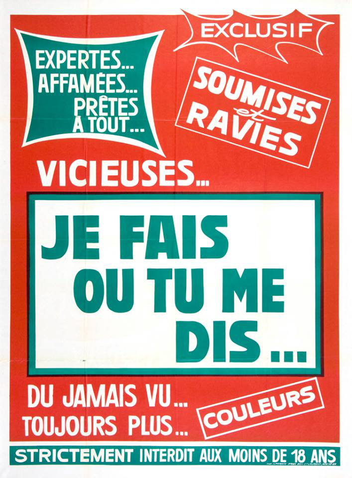 POSTER PANIC Les affiches de films éroticopornographiques des années 70