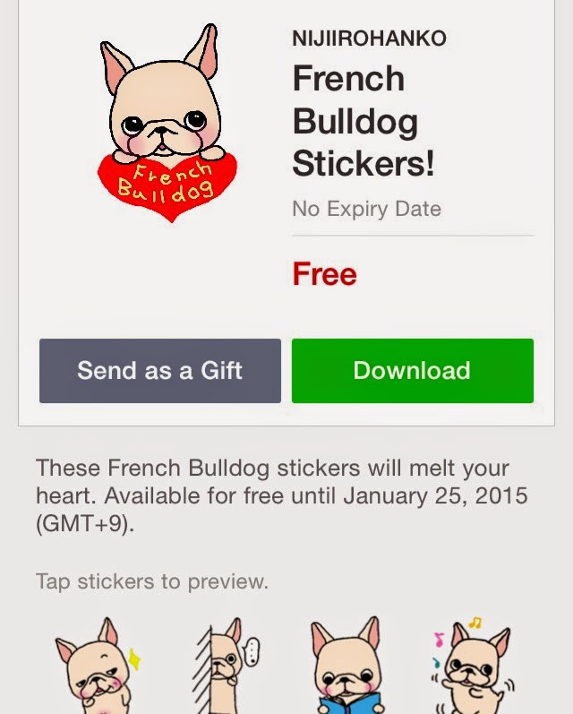 LINE Stickers Community: Free line sticker-French Bulldog stickers