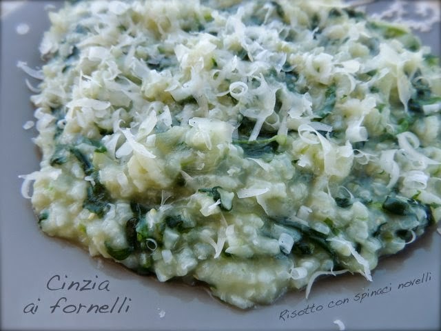 risotto con spinaci 