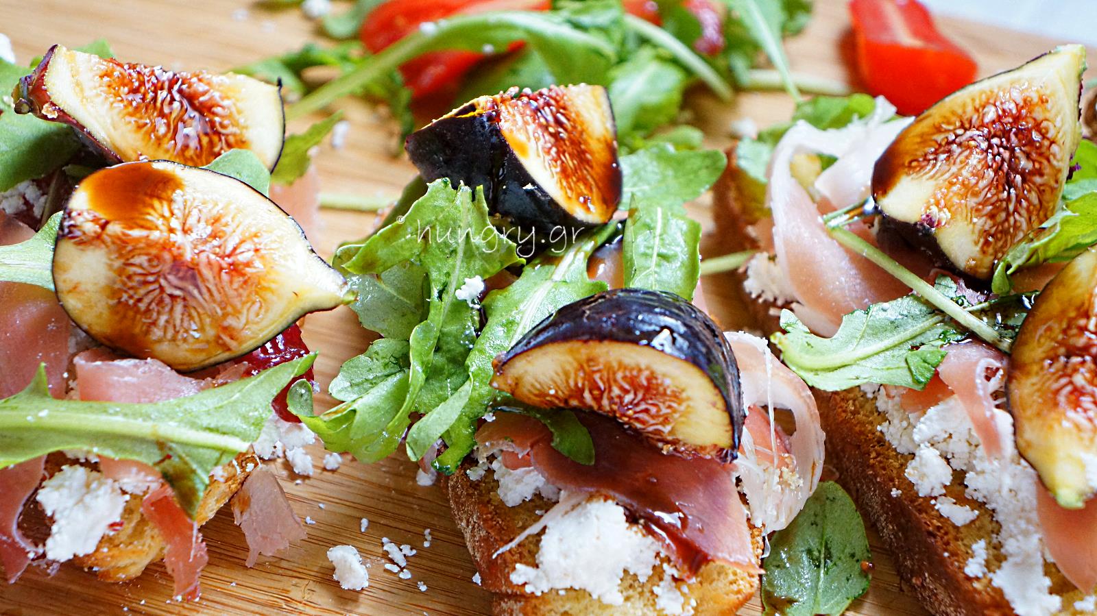 Kitchen Stories Goat Cheese Crostini with Prosciutto & Figs