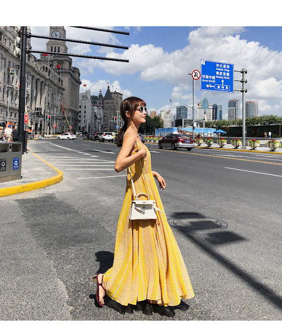 Váy maxi đi biển M473 Vay maxi di bien M473