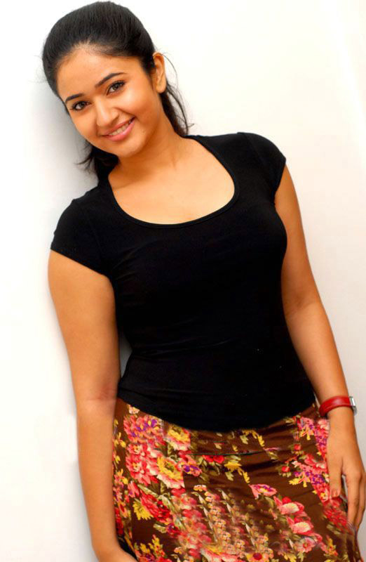 Actress Stills South Actress Poonam Bajwa Hot In Black T Shirt And Skirt