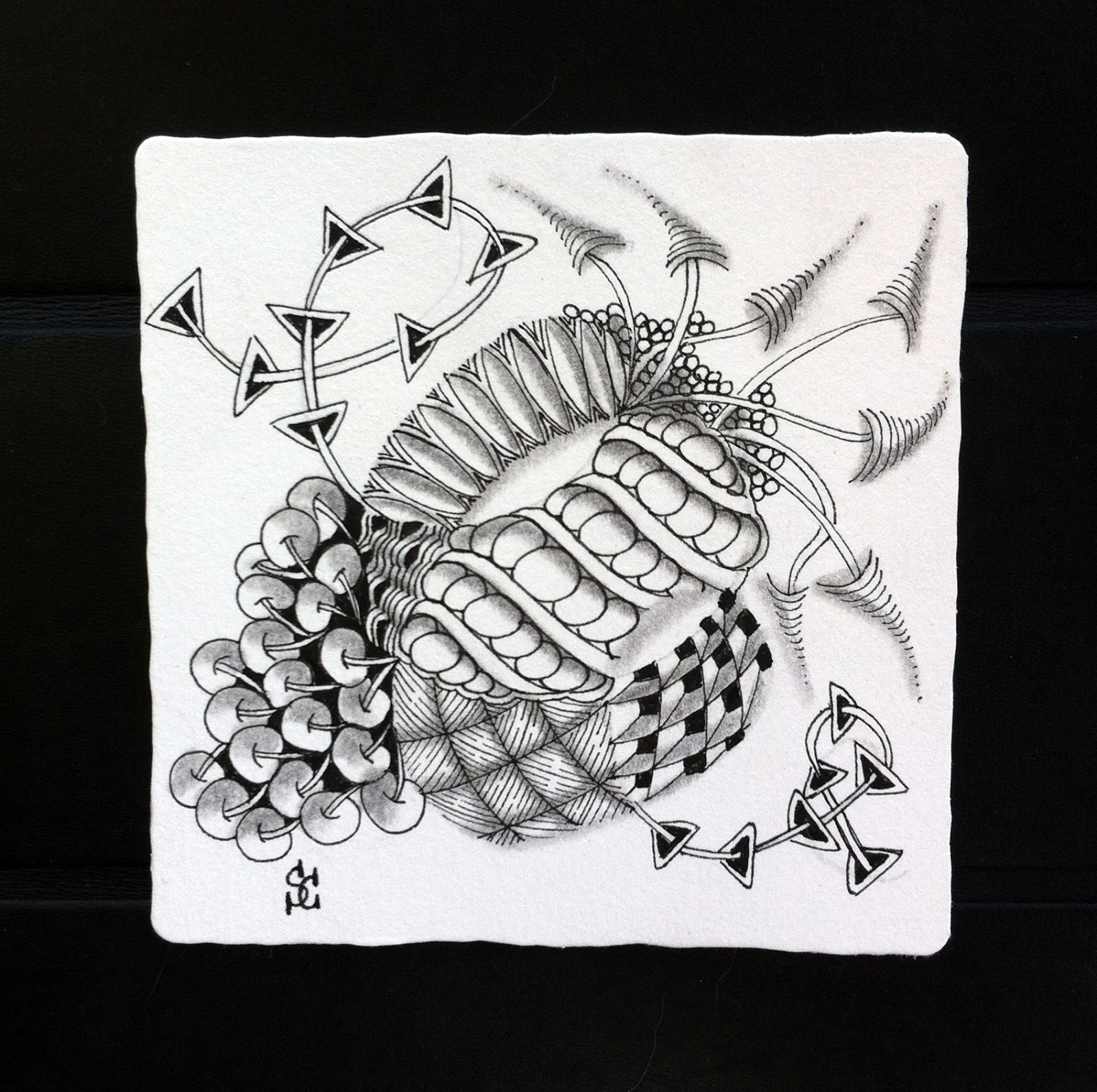 Tangled Ink Art DIVA challenge 264 String into Spring