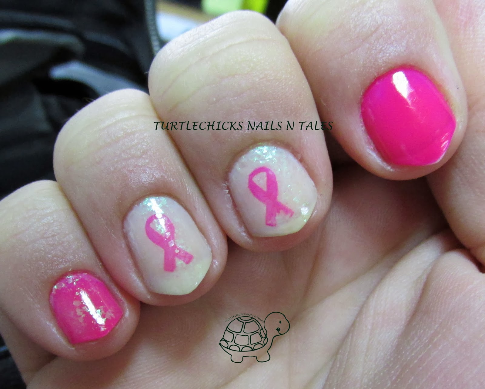 Turtlechick's Nails N Tales: Breast Cancer Awareness Manis