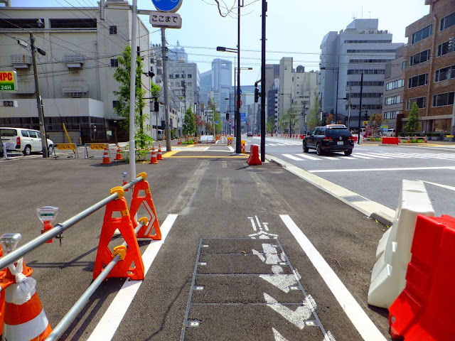 Sidewalk Cycling Lane, Tokyo, Japan