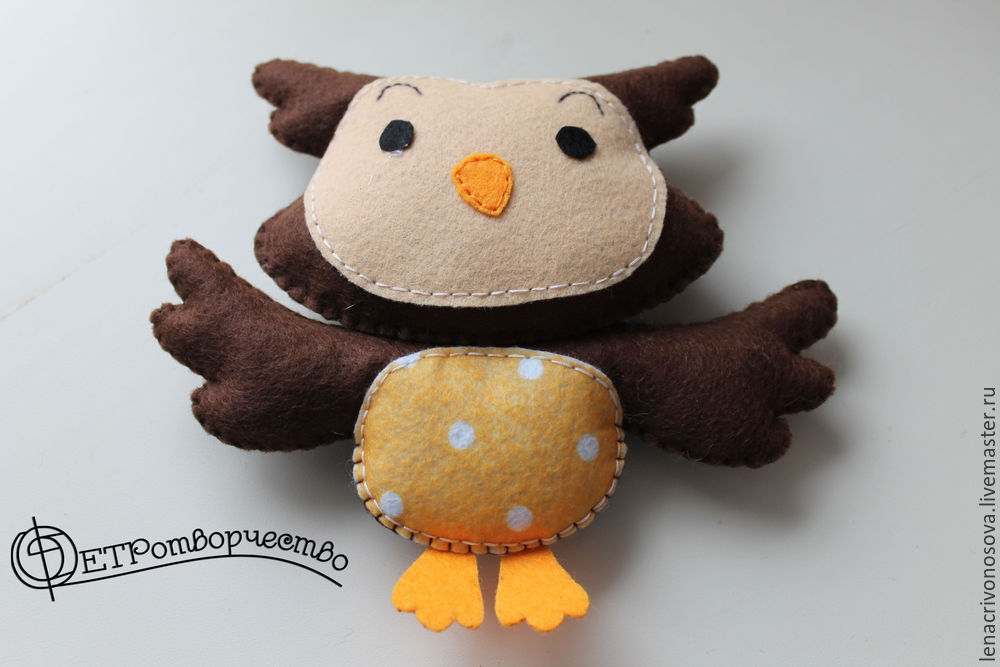 How to sew an owl out of felt. DIY Tutorial