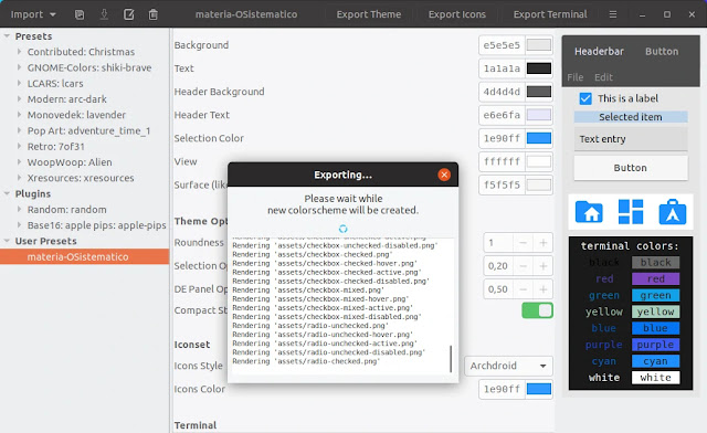 Criar tema gtk Oomox exportar-tema-gtk-oomox-tutorial