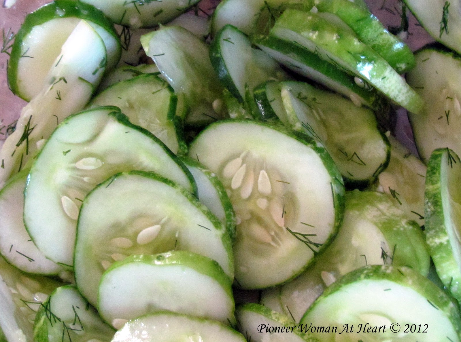 Pioneer Woman at Heart Fresh Dill and Cucumber Salad with Honey