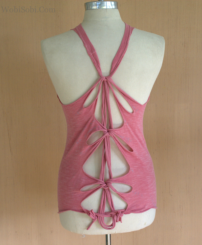 WobiSobi Criss Crossed, Ladder Back Tee DIY.