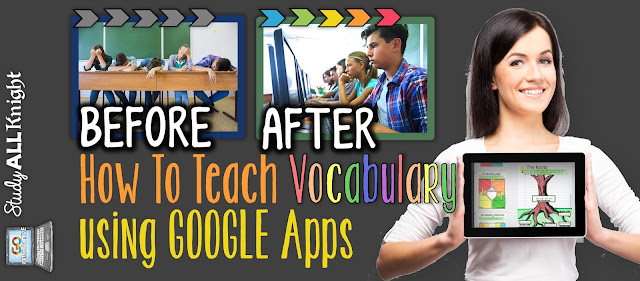 Are you wondering how to build vocabulary lessons using digital interactive notebooks and Google Apps? Look no further! This article has everything you'll need for your 4th, 5th, 6th, 7th, 8th, 9th, 10th, 11th, or 12th grade students! Find out how one digital document can make boring vocabulary instruction meaningful, fun, AND engaging! Upper elementary, middle school, and high school students will all benefit from this amazing resource!