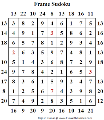 Answer of Outside Sums Sudoku (Fun With Sudoku #117)