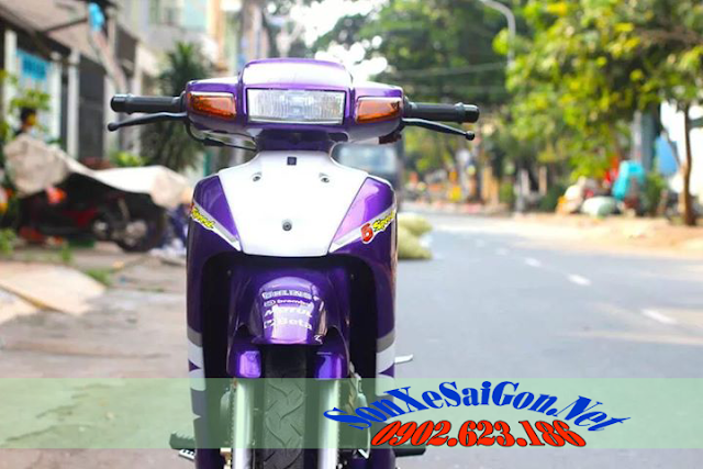 Sơn xe Satria Xipo màu trắng tím mộng mơ [Xipo_SG2001]