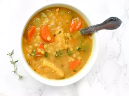 Vegan Chicken Couscous Soup