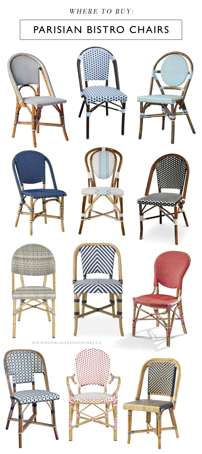 where to buy parisian bistro chairs, paris cafe chairs, paris bistro chairs