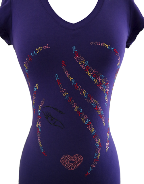 Bling Bling Diamonds T Shirts For Women Streetwear Sexy Hollow Out Tee Shirts Women Autumn 