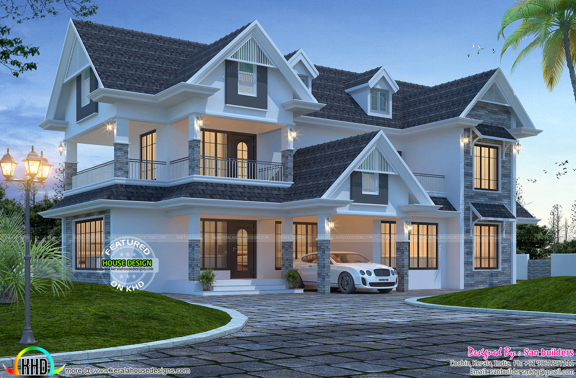 Awesome western style 2600 sqft home Kerala Home Design and Floor Plans 9K+ Dream Houses