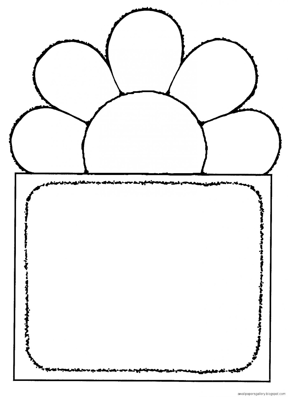 Spring Border Clip Art Black and White