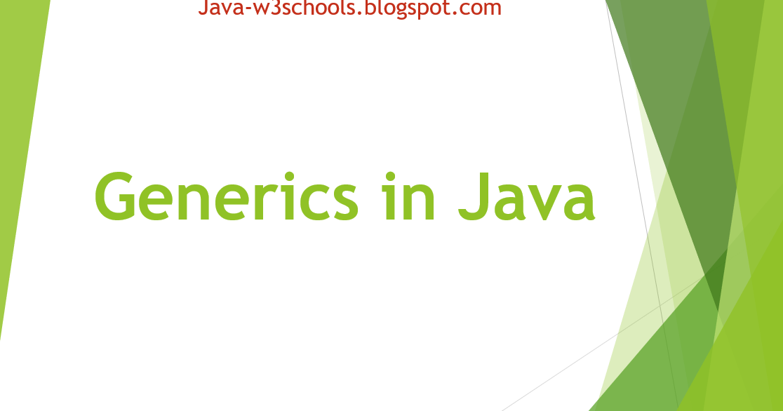 Generics in Java | JavaProgramTo.com