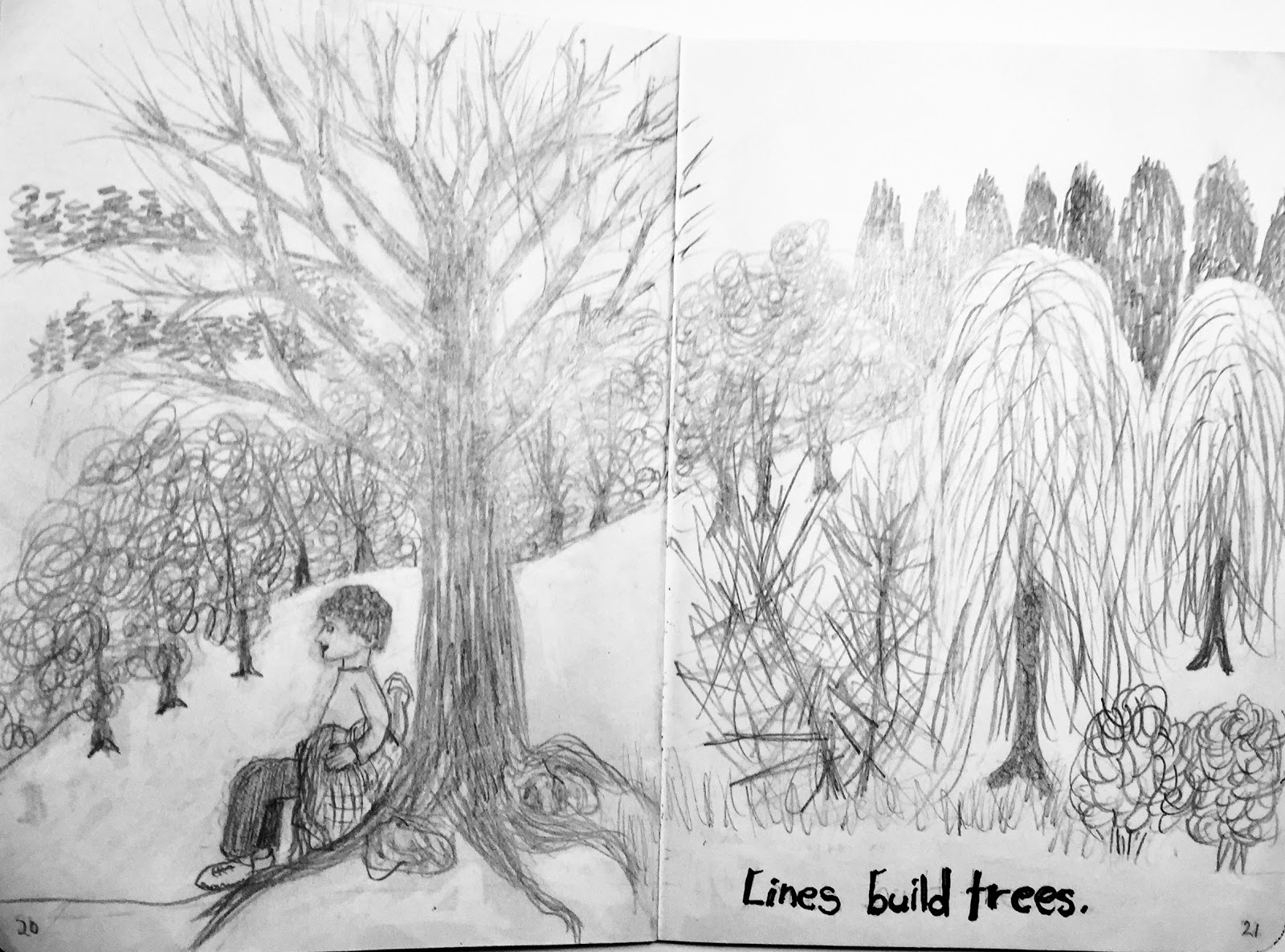 Bobbie's ART Portfolio Sketchbook Project LINES