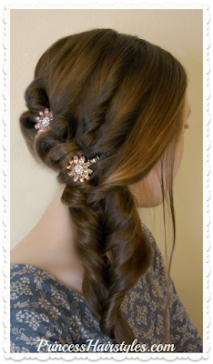 Side Swept #Prom Hairstyle.  Easy Video Tutorial.  So Pretty!