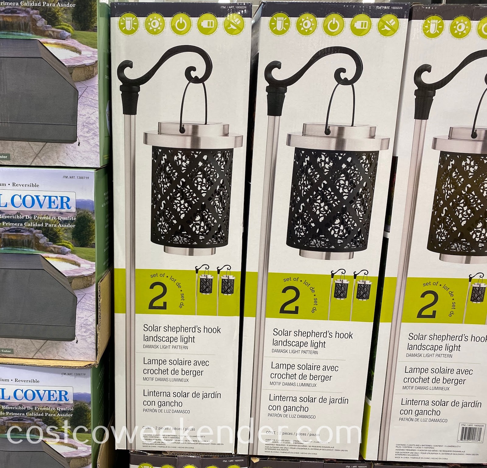 GTX Solar Shepherd's Hook Landscape Lights (set of 2) Costco Weekender