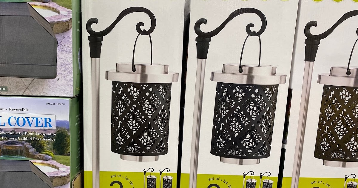 GTX Solar Shepherd's Hook Landscape Lights (set of 2) Costco Weekender