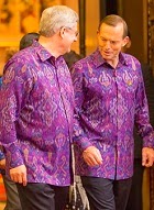 Stephen Harper & Tony Abbott at APEC in Bali, October 2013.
