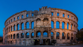 Pula's first century Colosseum is one of many Roman  relics in the former Italian city in Istria
